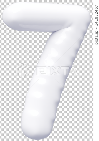 3D画像_風船_7_白 3D画像_風船_7_白 141952467