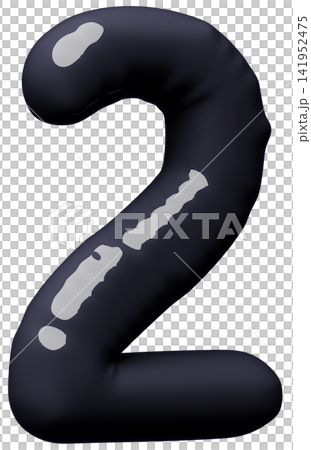 3D画像_風船_2_黒 3D画像_風船_2_黒 141952475