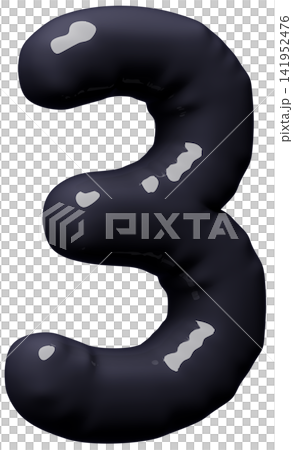 3D image_balloon_3_black 3D image_balloon_3_black 141952476