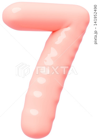 3D画像_風船_7_ピンク 141952490
