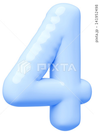 3D画像_風船_4_水色 3D画像_風船_4_水色 141952498