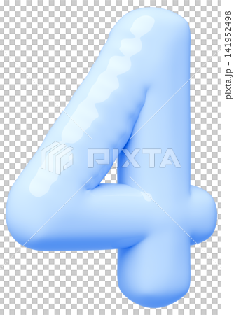 3D画像_風船_4_水色 3D画像_風船_4_水色 141952498