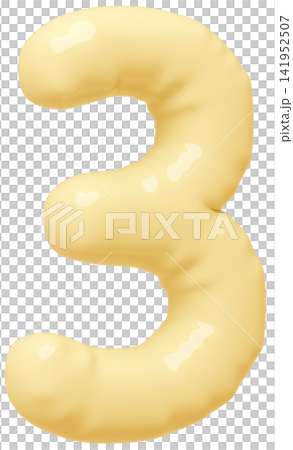 3D画像_風船_3_黄色 3D画像_風船_3_黄色 141952507