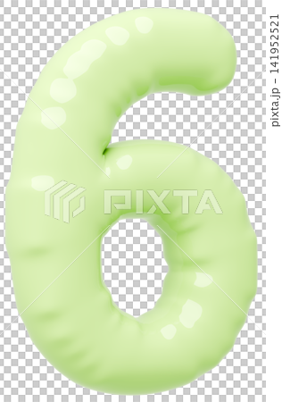3D image_balloon_6_yellow-green 141952521