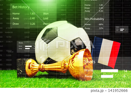 Sports betting on football matches with focus on French team and statistics display Sports betting on football matches with focus on French team and statistics display 141952666
