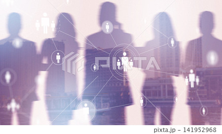 Business people looking at stock exchange data during trading hours in a city office Business people looking at stock exchange data during trading hours in a city office 141952968