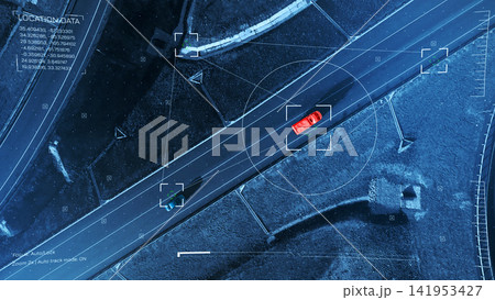 Surveillance system captures vehicles on road using facial recognition technology 141953427
