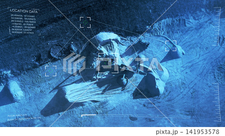 Surveillance of construction site using facial recognition technology at night Surveillance of construction site using facial recognition technology at night 141953578