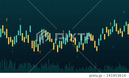 Business chart showing stock exchange trading data during market hours 141953614