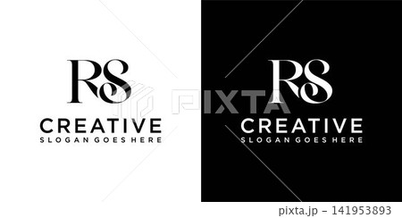 RS or SR initial letter logo design vector concept RS or SR initial letter logo design vector concept 141953893