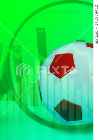Sport betting with soccer ball and charts in background Sport betting with soccer ball and charts in background 141954452