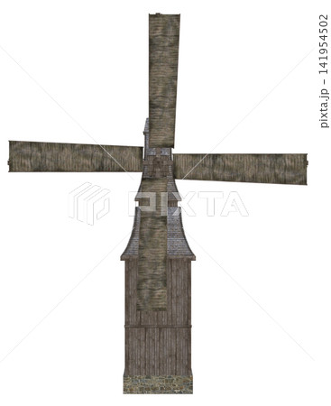 3D Old Wooden Windmill 3D Old Wooden Windmill 141954502