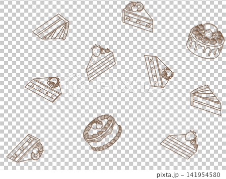 Seamless cake pattern D-1 Seamless cake pattern D-1 141954580
