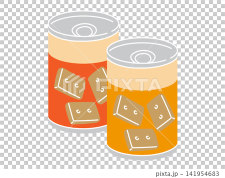 缶詰パンのイラスト 長期保存できる非常食のパンの缶詰 141954683