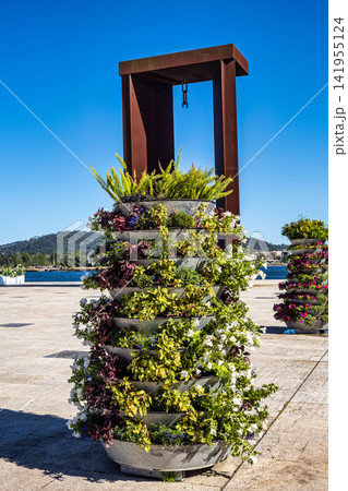 Viana do Castelo, Portugal - Apr 16, 2026: 25 de April monument at Freedom Square, Viana do Castelo, Minho, Portugal. Viana do Castelo, Portugal - Apr 16, 2026: 25 de April monument at Freedom Square, Viana do Castelo, Minho, Portugal. 141955124