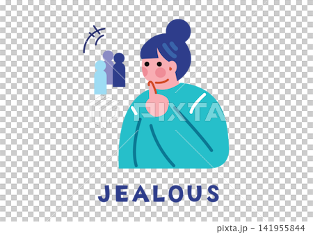 Illustrations for English words related to negative emotions 141955844
