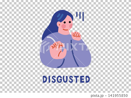 ネガティブな感情の英語学習用イラスト ネガティブな感情の英語学習用イラスト 141955850