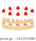 豪華な苺のホールケーキ 141955880