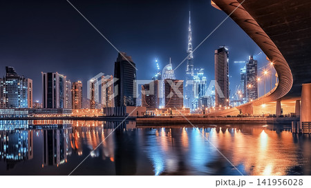 Dubai City by night Dubai City by night 141956028