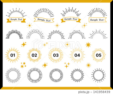 サンバースト Sun Burst 放射線 背景素材 キラキラ ポップ デザイン素材 サンバースト Sun Burst 放射線 背景素材 キラキラ ポップ デザイン素材 141956439