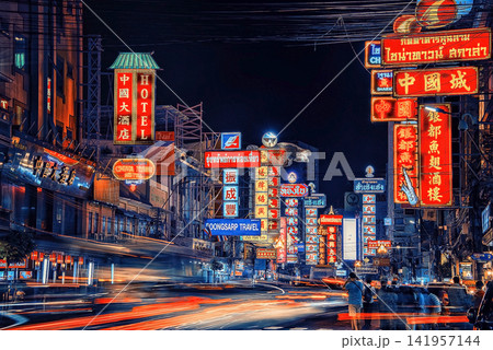 Chinatown district in Bangkok City 141957144