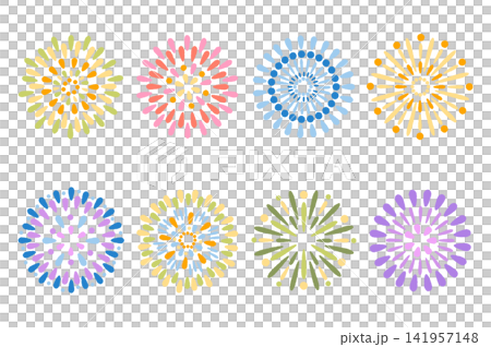 花火 イラストセット 夏祭り 夜空 夏の風物詩 イベント 装飾 デザイン素材 花火 イラストセット 夏祭り 夜空 夏の風物詩 イベント 装飾 デザイン素材 141957148