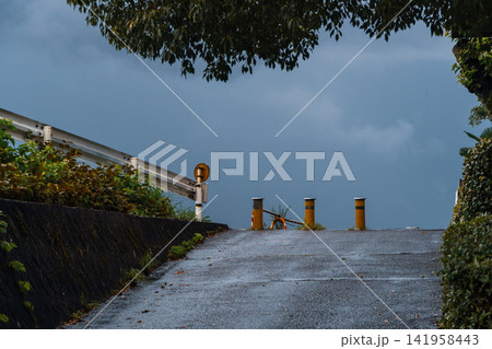 アンダーパスで豪雨の雨宿り アンダーパスで豪雨の雨宿り 141958443