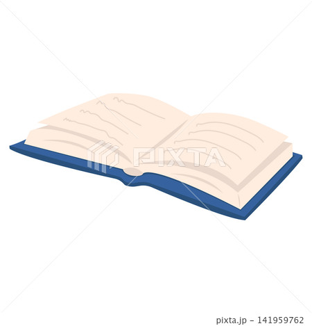 Open Blue Book Vector Illustration Open Blue Book Vector Illustration 141959762