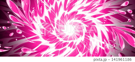 Cartoon liquid burst with dynamic pink waves 141961186