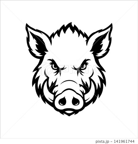 boar mascot logo vector illustration design template simple and modern style boar mascot logo vector illustration design template simple and modern style 141961744