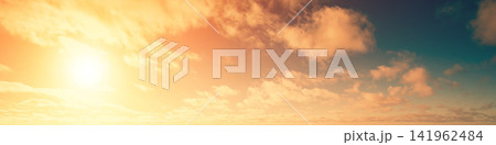 Sunset over the sea with the beautiful blazing sky Sunset over the sea with the beautiful blazing sky 141962484