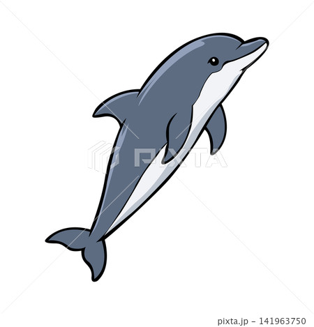 Dolphin mascot logo illustration design template 141963750