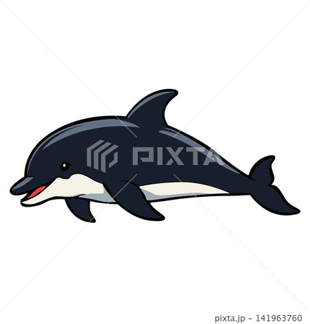 Dolphin mascot logo illustration design template 141963760