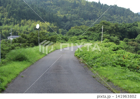 東北本線旧線の鉄道が通っていた道路(宮城県利府町) 東北本線旧線の鉄道が通っていた道路(宮城県利府町) 141963802