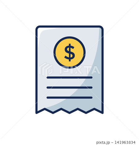 bill icon vector design template in white background 141963834