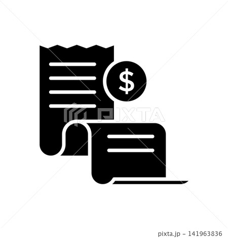 bill icon vector design template in white background 141963836