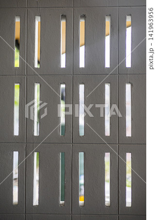 Architecture Wall Of Concrete Ventilation Blocks 141963956