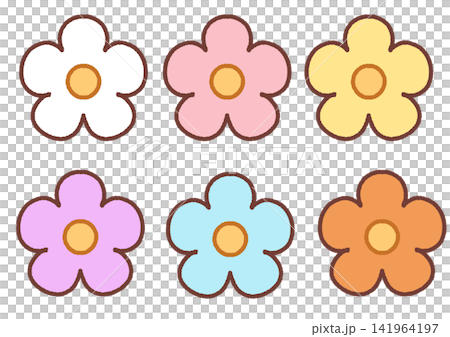 A collection of simple flower illustrations A collection of simple flower illustrations 141964197