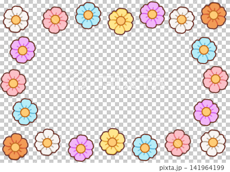 Simple flower frame Simple flower frame 141964199