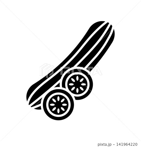 cucumber icon vector design template in white background cucumber icon vector design template in white background 141964220