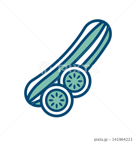 cucumber icon vector design template in white background cucumber icon vector design template in white background 141964221