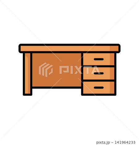desk icon vector design template in white background desk icon vector design template in white background 141964233