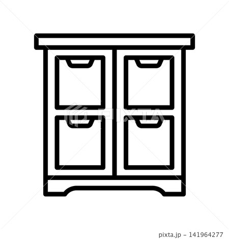drawer icon vector design template in white background drawer icon vector design template in white background 141964277