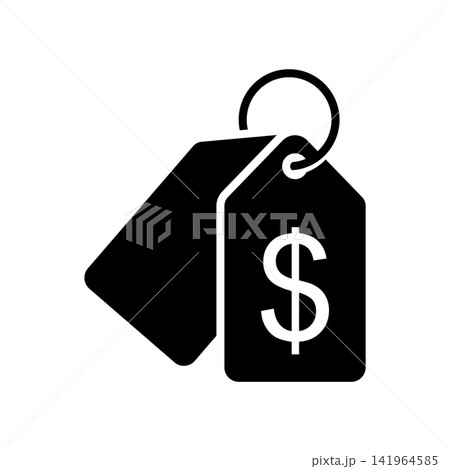 price tag icon vector design template in white background 141964585