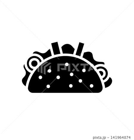 taco icon vector design template in white background taco icon vector design template in white background 141964874