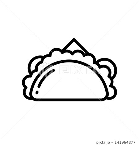taco icon vector design template in white background taco icon vector design template in white background 141964877