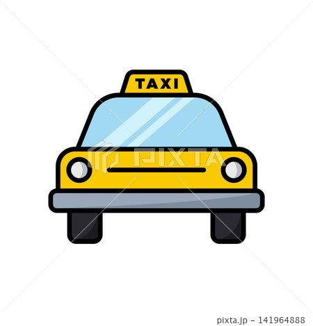 taxi icon vector design template in white background taxi icon vector design template in white background 141964888
