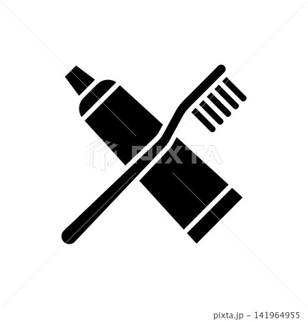 toothbrush icon vector design template in white background 141964955