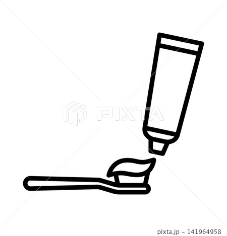 toothbrush icon vector design template in white background 141964958