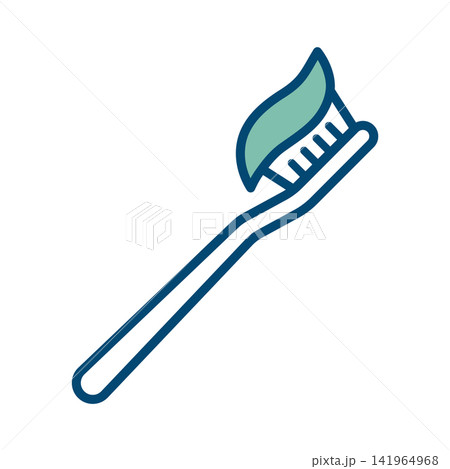 toothbrush icon vector design template in white background toothbrush icon vector design template in white background 141964968